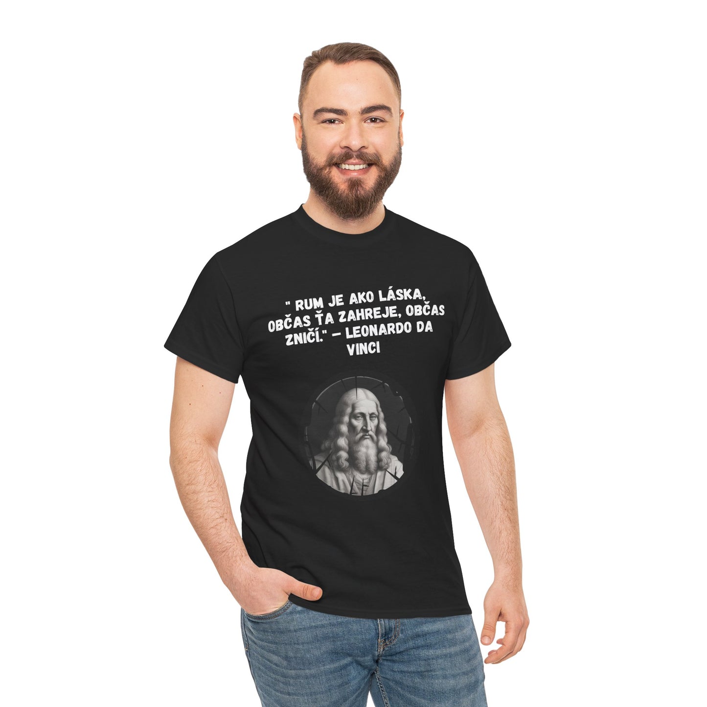 „Rum je ako láska“ – Leonardo Da Vinci (Tričko)